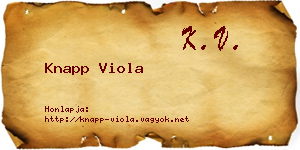 Knapp Viola névjegykártya